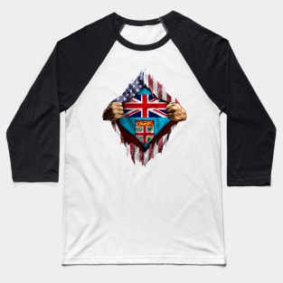 American Grown Fijian Roots Baseball T-Shirt